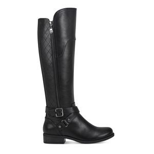 GBG GUESS Womens Black Haydin Round Toe Block Heel Zip-Up Riding Boot 7.5 M
